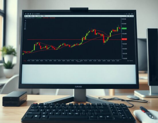 EUR/USD chart with 100-day simple moving average resistance on a trading screen