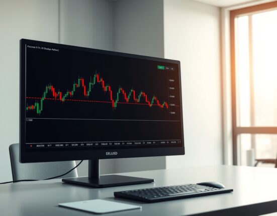 EUR/USD price forecast analysis showing the 1.1500 resistance level on a trading desk chart.
