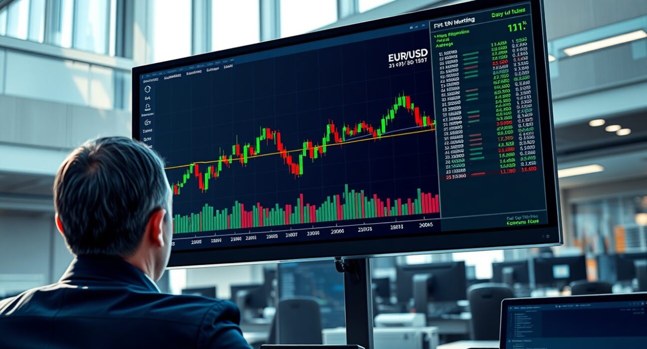 EUR/USD price chart analysis showing bearish technical pattern below nine-day moving average