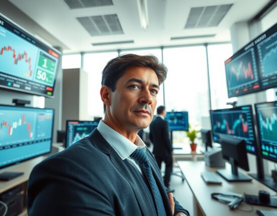 Financial analyst examining EUR/USD and energy price data following Rabobank forecast revisions