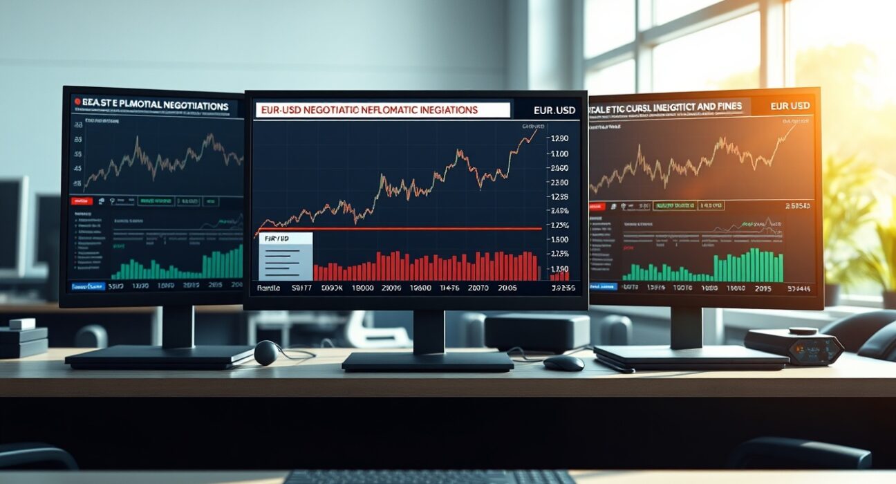 EUR/USD forex trading analysis showing currency pair gains amid geopolitical ceasefire developments