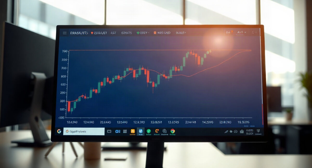 EUR/USD price chart showing upward momentum above 1.1550