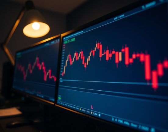 EUR/USD forex chart showing price near 1.1600 support level with bearish momentum