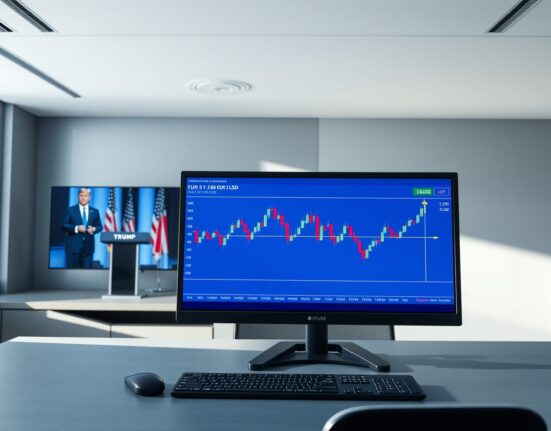 EUR/USD forex chart analysis ahead of Trump's speech impacting currency markets.