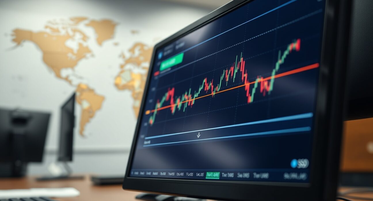 EUR/USD forex chart analysis showing decline amid Middle East geopolitical tensions