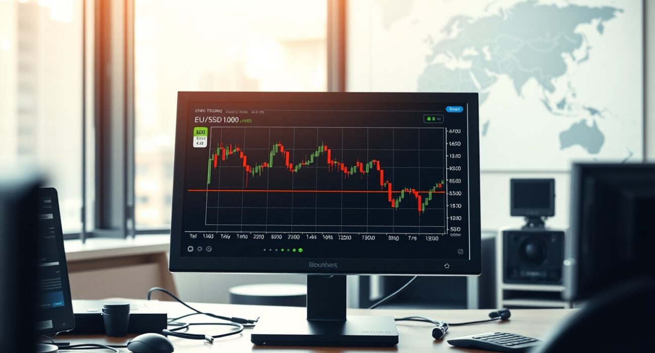 EUR/USD forex chart analysis showing price decline as Iran nuclear deal hopes fade, impacting the US Dollar.