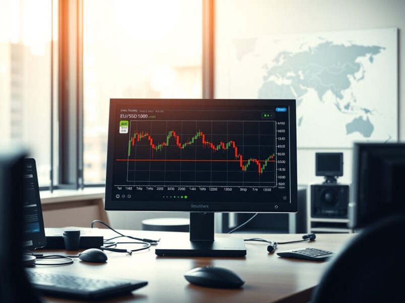 EUR/USD forex chart analysis showing price decline as Iran nuclear deal hopes fade, impacting the US Dollar.