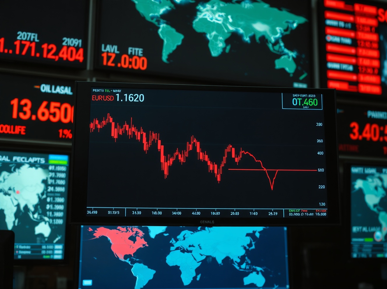 EUR/USD Hits Fresh Lows at 1.1620 as Risk Aversion Deepens and Oil Prices Climb