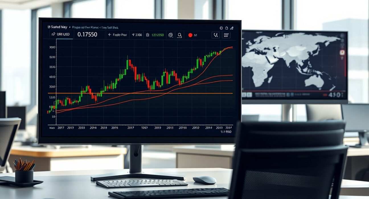 EUR/USD exchange rate chart analysis showing rebound amid Middle East geopolitical tensions