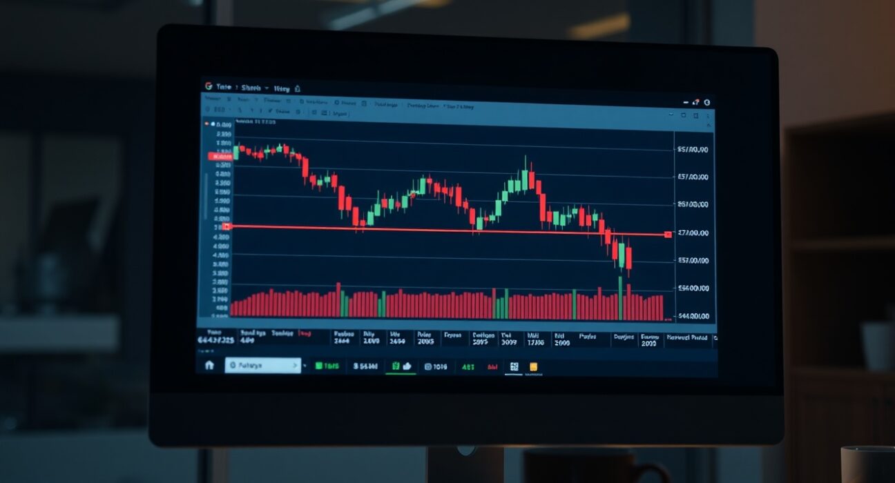 EUR/USD candlestick chart struggling near the 20-day exponential moving average