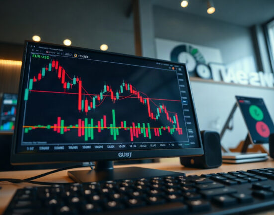 EUR/USD price chart showing downward correction as US dollar strengthens