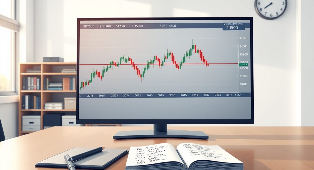 EUR/USD forex chart analysis showing rebound from 1.1500 ahead of Federal Reserve interest rate decision.