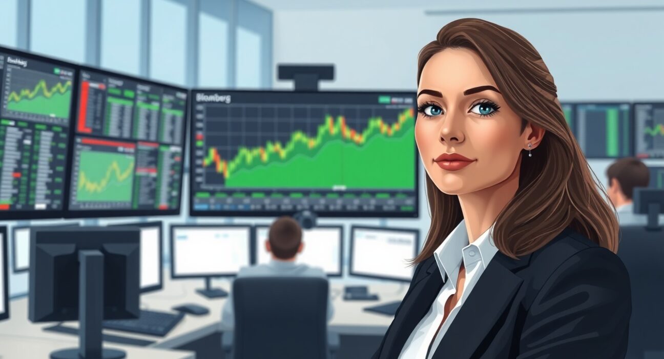 Trader analyzes EUR/USD surge on Bloomberg Terminal following Trump's Iran diplomacy news.