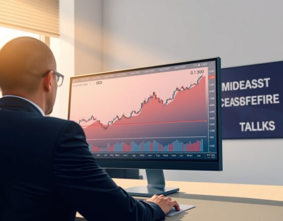 EUR/USD forex chart analysis showing recovery trend amid Middle East ceasefire negotiations.