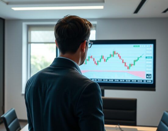 Financial analyst reviewing EUR/USD forecast charts for strategic currency repricing insights.