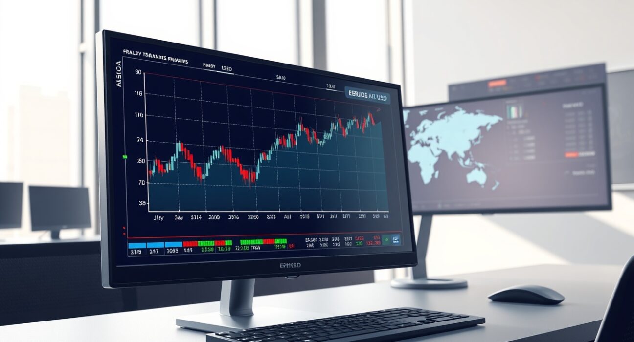 EUR/USD forex chart analysis showing an upward trend amid Middle East de-escalation news.