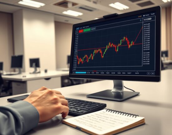 EUR/USD forex trading chart analysis showing price below 1.1550 ahead of US payrolls data.