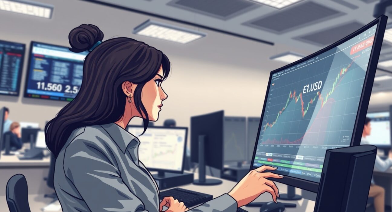 Financial analyst monitors EUR/USD surge above 1.1550 following Trump's market-moving statements.