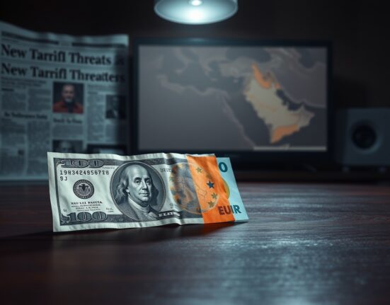 EUR/USD currency pair facing headwinds as US Dollar strengthens due to Trump tariff threats and Iran tensions.
