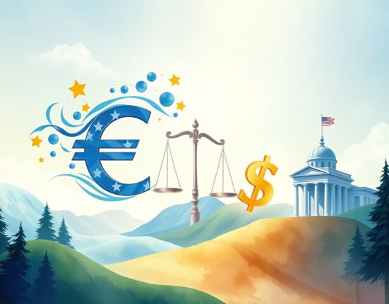 EUR/USD currency pair analysis showing impact of Supreme Court tariff decision and Federal Reserve policy statements