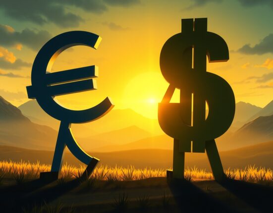 EUR/USD exchange rate weakening as US-Iran conflict drives US Dollar strength in currency markets.