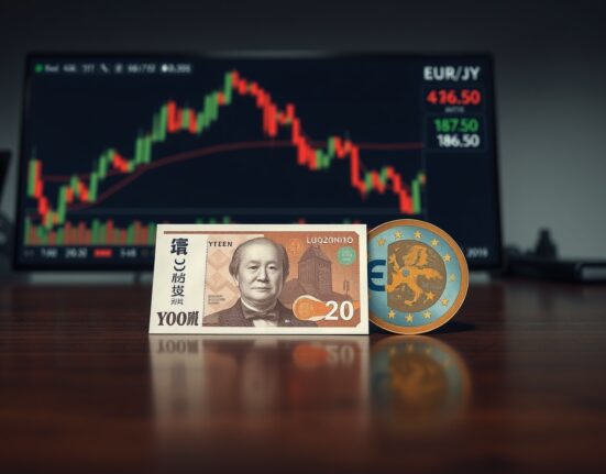 EUR/JPY currency pair analysis showing yen strength after Bank of Japan policy decision