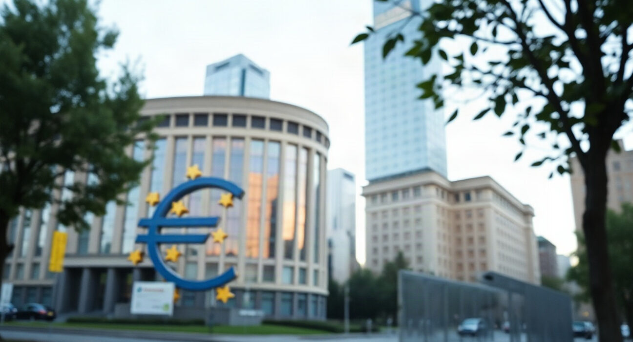 European Central Bank headquarters in Frankfurt, symbolizing monetary policy decisions.