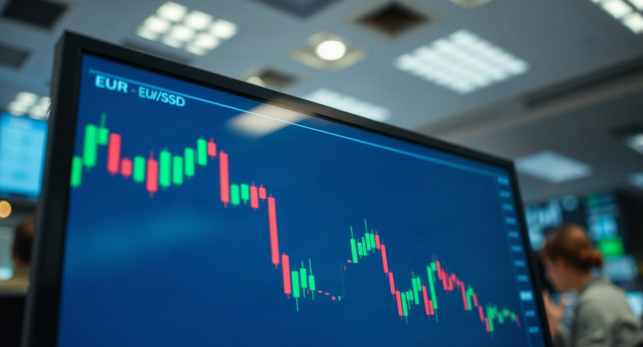 EUR/USD chart showing decline below 1.1600 amid US-Iran war worries