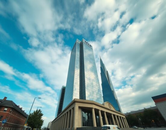 European Central Bank headquarters in Frankfurt, Germany, under natural daylight