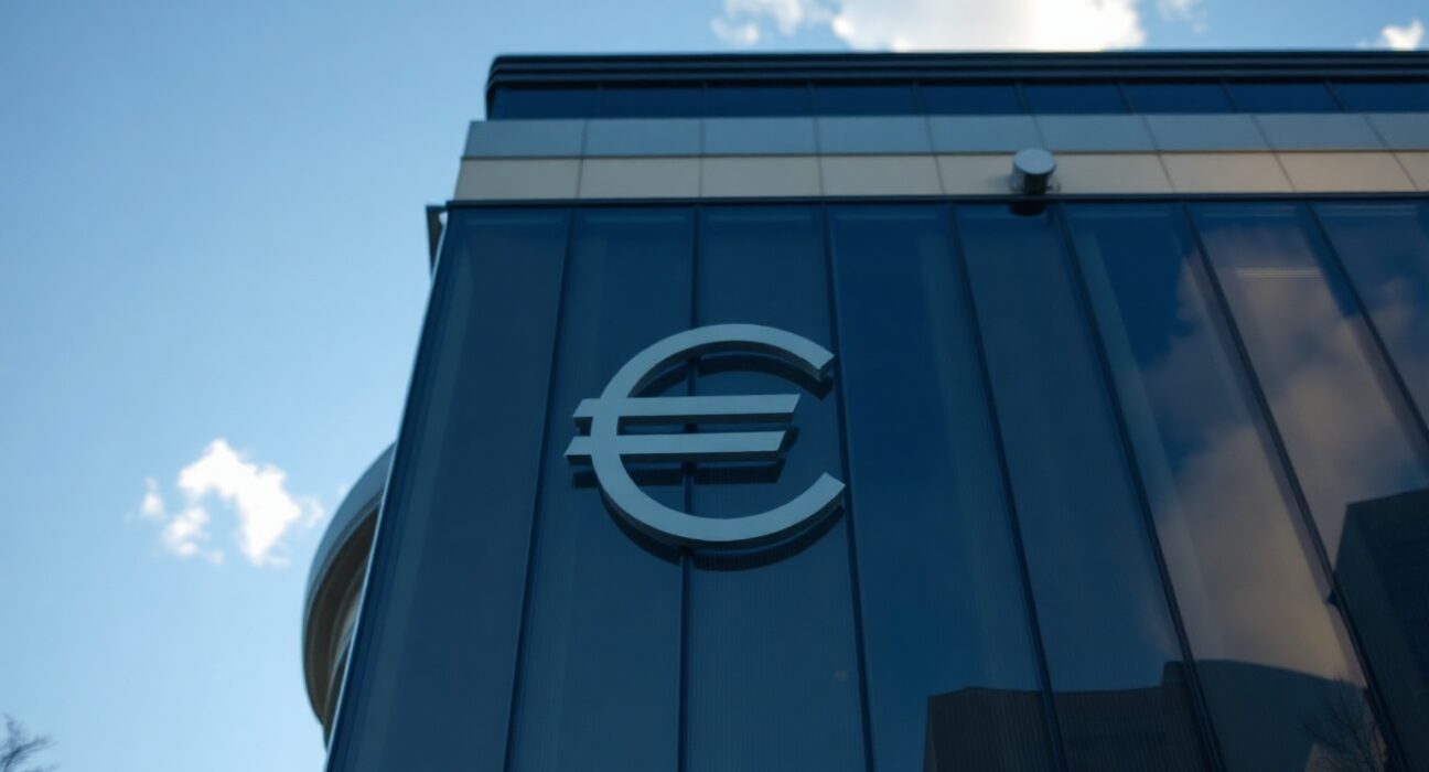 European Central Bank building in Frankfurt, symbolizing euro currency movements