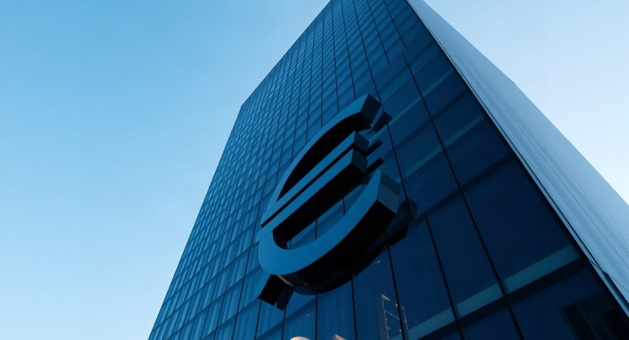 European Central Bank building in Frankfurt, symbolizing euro monetary policy