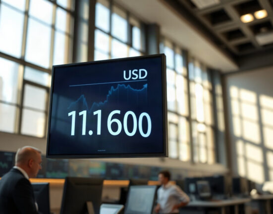 EUR/USD exchange rate display showing 1.1600 on a financial screen