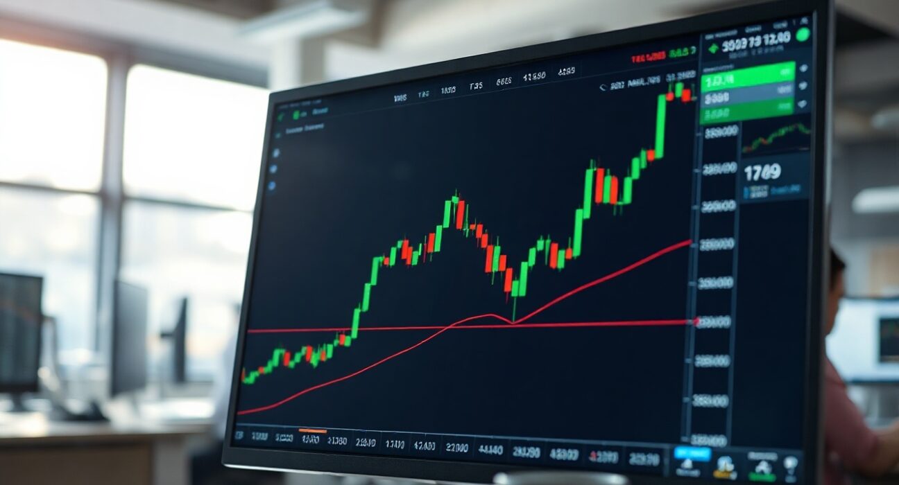 Forex trading screen showing EUR/USD chart with cloud barrier