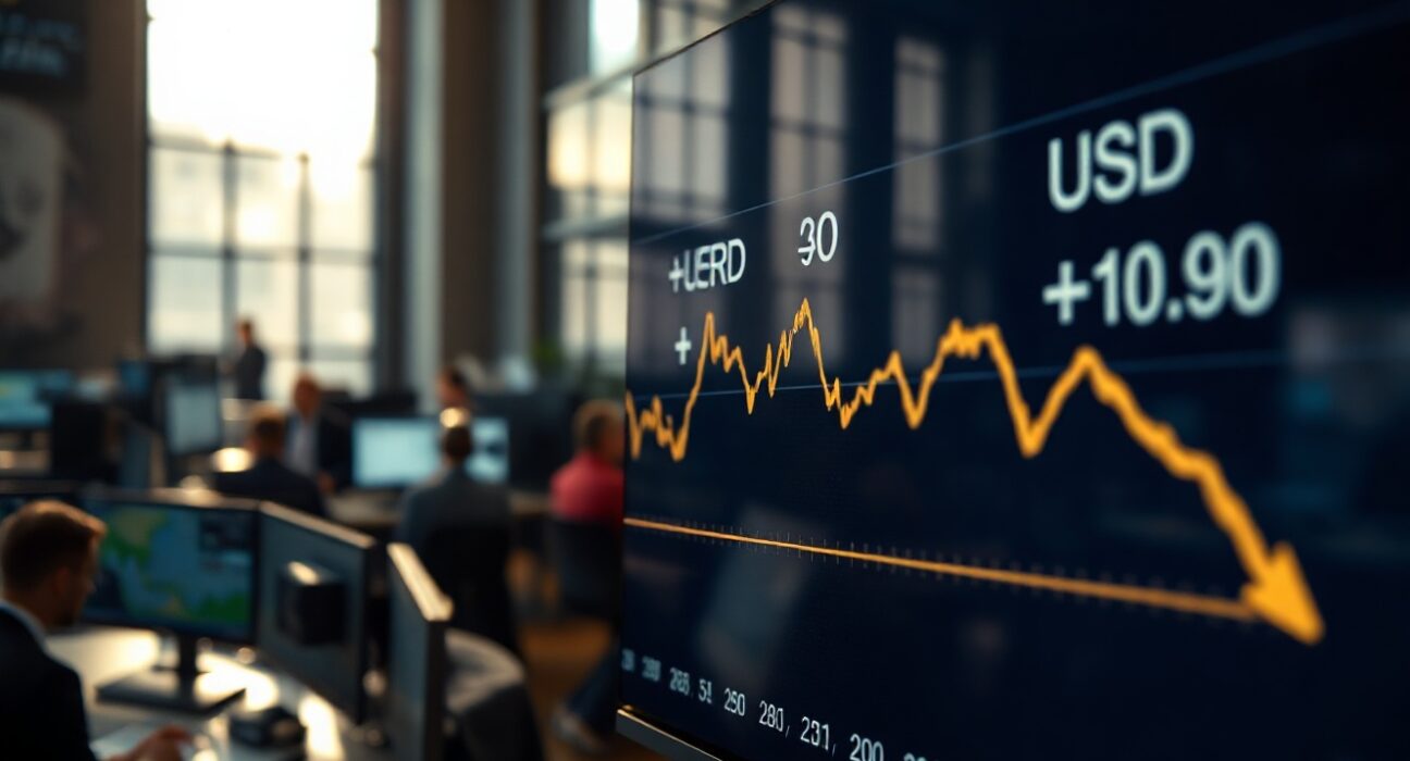 EUR/USD exchange rate chart showing a reversal from a two-day high after soft US CPI data