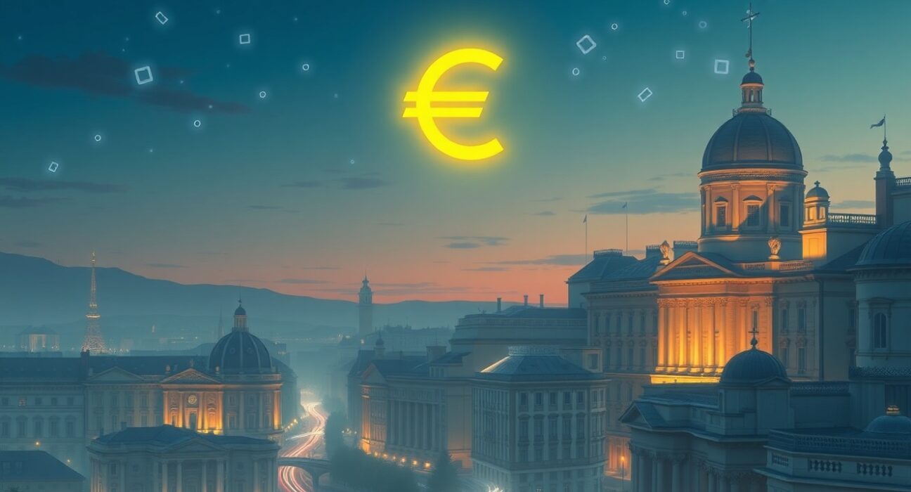 Eurozone finance ministers discussing euro stablecoin issuance to strengthen European currency position