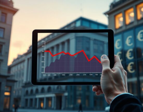 Declining euro stablecoin trading volume graph in European financial context