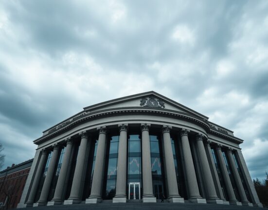 European Central Bank building in Frankfurt under cloudy sky, representing monetary policy and euro analysis.