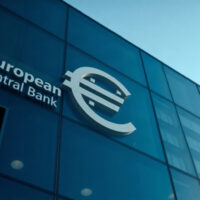 European Central Bank building in Frankfurt, symbolizing euro stability ahead of US PCE data release.