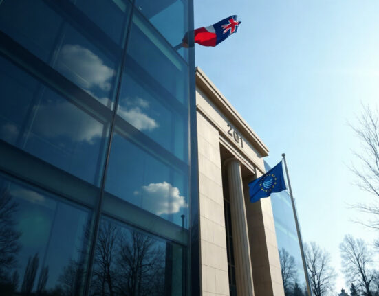 European Central Bank building in Frankfurt, symbolizing eurozone monetary policy.