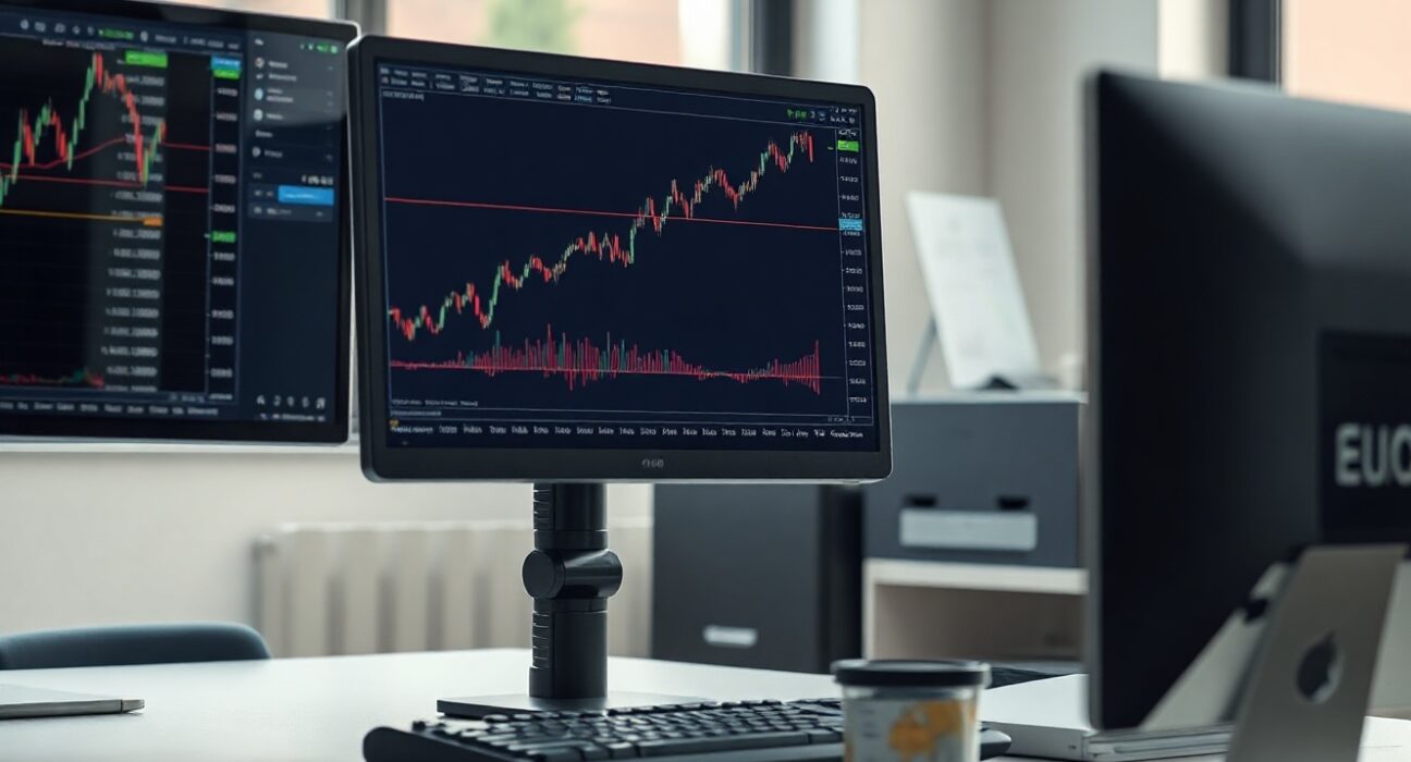 EUR/USD currency chart showing resistance at 1.1600 on a trading screen