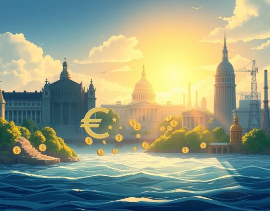 Europe's geoeconomic reset visualized through symbolic US-Europe economic connections and strategic realignment