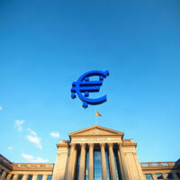 European Central Bank headquarters in Frankfurt, symbolizing Eurozone economic data.