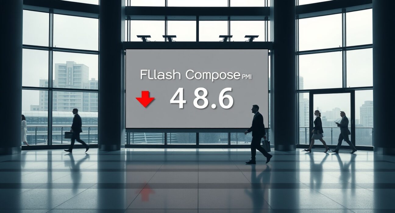 Eurozone flash Composite PMI declines to 48.6 in April, signaling economic contraction in the region.