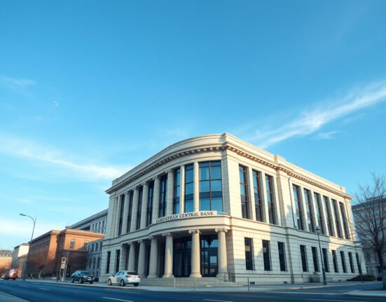 European Central Bank building representing monetary policy decisions on Eurozone inflation.