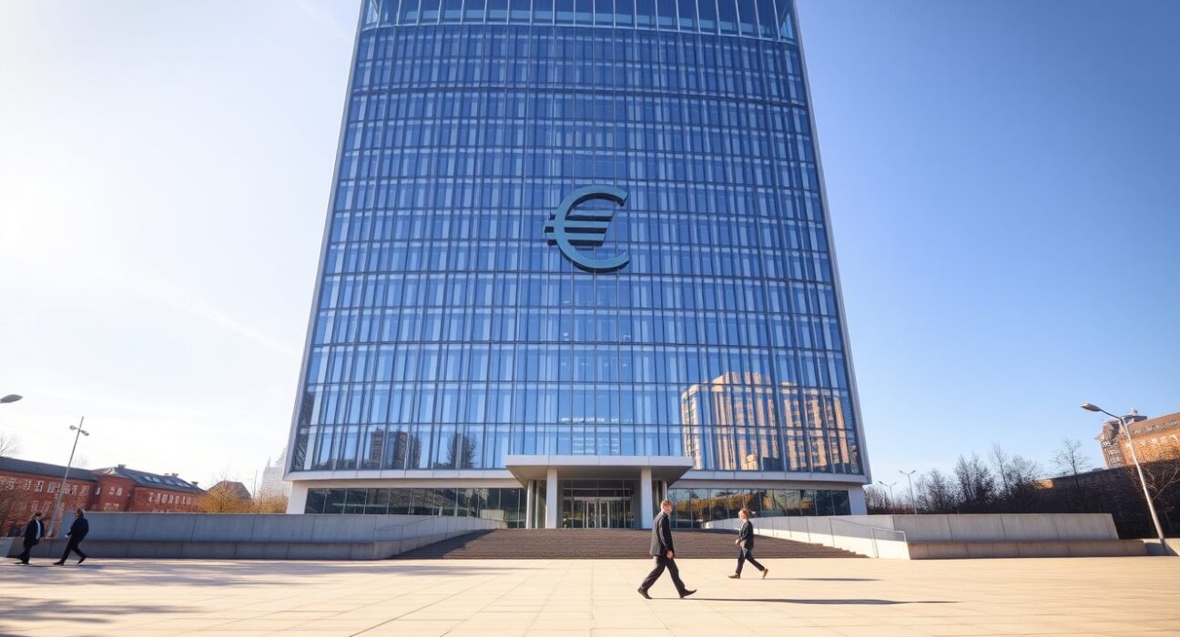 European Central Bank headquarters in Frankfurt representing ECB rate repricing analysis