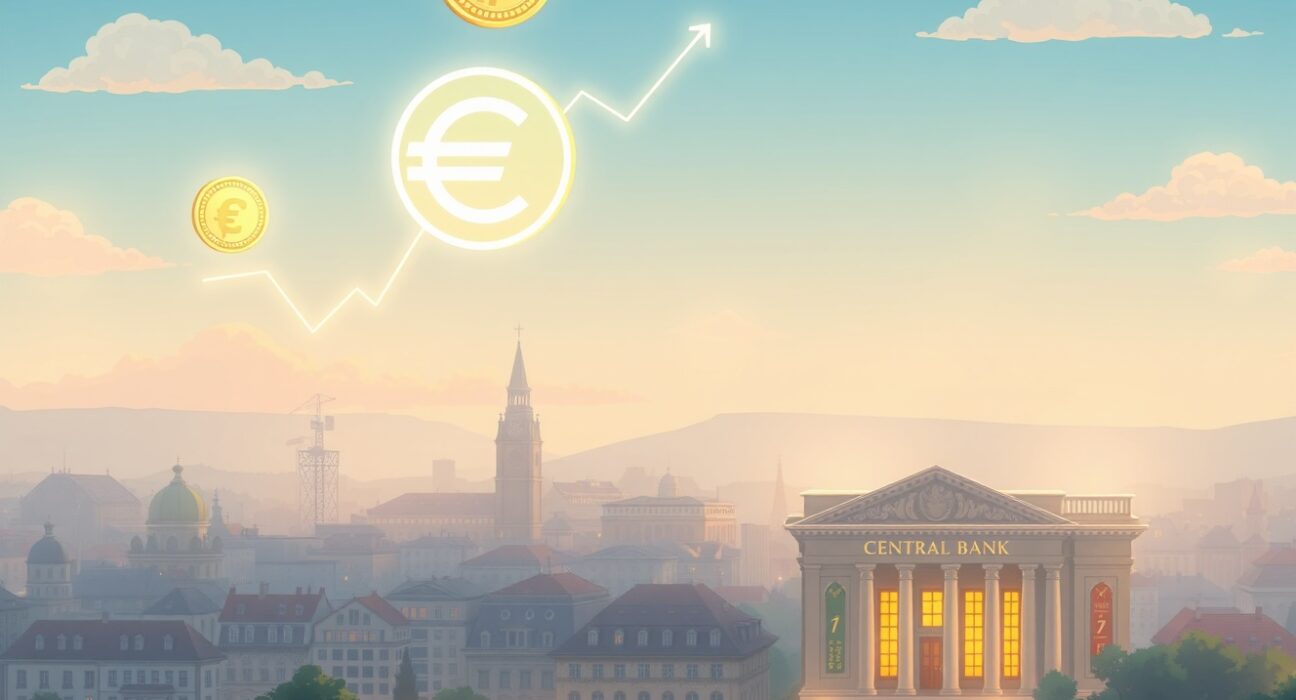 Eurozone inflation data influencing European Central Bank monetary policy decisions and economic forecasts