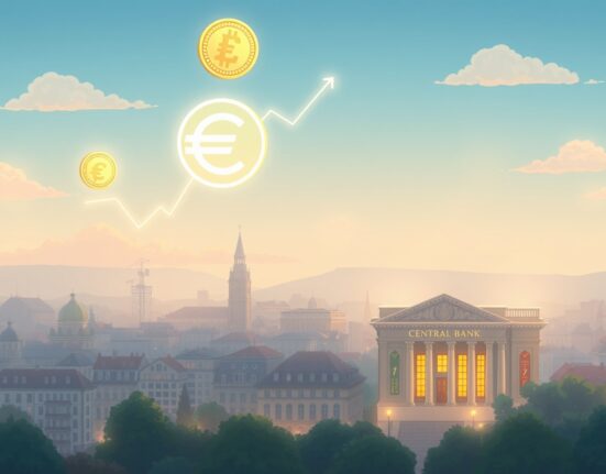 Eurozone inflation data influencing European Central Bank monetary policy decisions and economic forecasts