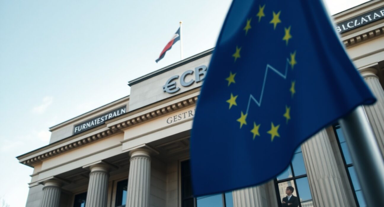 European Central Bank building in Frankfurt, symbolizing Eurozone monetary policy amid rising inflation.