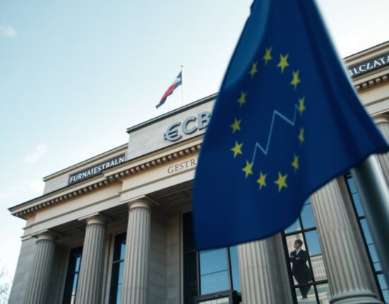 European Central Bank building in Frankfurt, symbolizing Eurozone monetary policy amid rising inflation.