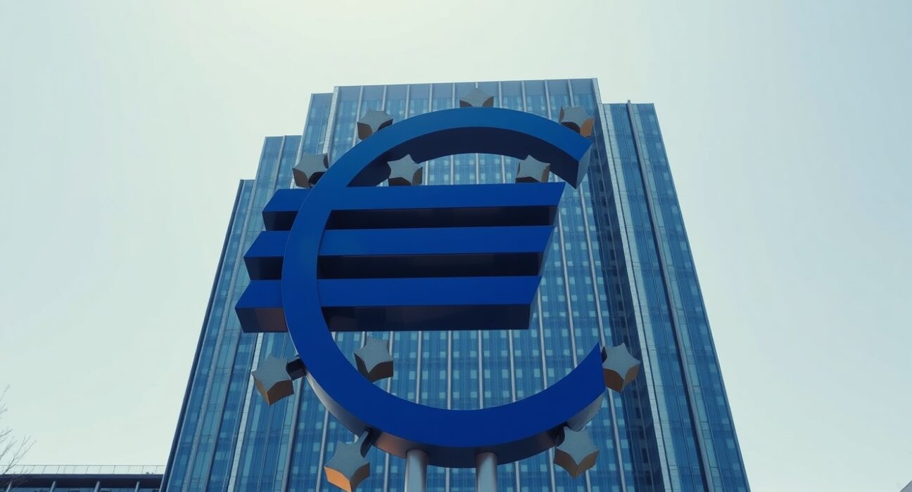 European Central Bank headquarters in Frankfurt, symbolizing Eurozone monetary policy.